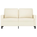 vidaXL Canapea cu 2 locuri, crem, 120 cm, catifea