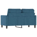 vidaXL Canapea cu 2 locuri, albastru, 120 cm, catifea vidaXL Canapea cu 2 locuri, albastru, 120 cm, catifea