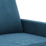 vidaXL Canapea cu 2 locuri, albastru, 120 cm, catifea vidaXL Canapea cu 2 locuri, albastru, 120 cm, catifea
