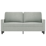 vidaXL Canapea cu 2 locuri, gri deschis, 140 cm, catifea vidaXL Canapea cu 2 locuri, gri deschis, 140 cm, catifea