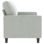 vidaXL Canapea cu 2 locuri, gri deschis, 140 cm, catifea vidaXL Canapea cu 2 locuri, gri deschis, 140 cm, catifea