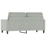 vidaXL Canapea cu 2 locuri, gri deschis, 140 cm, catifea vidaXL Canapea cu 2 locuri, gri deschis, 140 cm, catifea