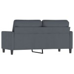 vidaXL Canapea cu 2 locuri, gri închis, 140 cm, catifea