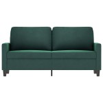 vidaXL Canapea cu 2 locuri, verde închis, 140 cm, catifea