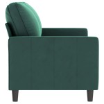 vidaXL Canapea cu 2 locuri, verde închis, 140 cm, catifea
