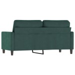 vidaXL Canapea cu 2 locuri, verde închis, 140 cm, catifea