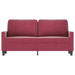 vidaXL Canapea cu 2 locuri, roșu vin, 140 cm, catifea