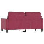 vidaXL Canapea cu 2 locuri, roșu vin, 140 cm, catifea