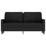vidaXL Canapea cu 2 locuri, negru, 140 cm, catifea
