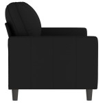vidaXL Canapea cu 2 locuri, negru, 140 cm, catifea