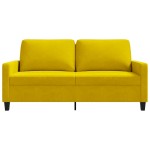 vidaXL Canapea cu 2 locuri, galben, 140 cm, catifea
