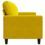 vidaXL Canapea cu 2 locuri, galben, 140 cm, catifea
