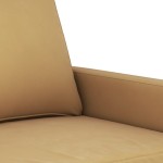 vidaXL Canapea cu 2 locuri, maro, 140 cm, catifea