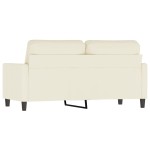 vidaXL Canapea cu 2 locuri, crem, 140 cm, catifea vidaXL Canapea cu 2 locuri, crem, 140 cm, catifea
