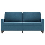 vidaXL Canapea cu 2 locuri, albastru, 140 cm, catifea vidaXL Canapea cu 2 locuri, albastru, 140 cm, catifea