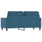 vidaXL Canapea cu 2 locuri, albastru, 140 cm, catifea vidaXL Canapea cu 2 locuri, albastru, 140 cm, catifea