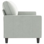 vidaXL Canapea cu 3 locuri, gri deschis, material 180CM catifea vidaXL Canapea cu 3 locuri, gri deschis, material 180CM catifea
