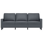 vidaXL Canapea cu 3 locuri, gri închis, 180 cm, material catifea vidaXL Canapea cu 3 locuri, gri închis, 180 cm, material catifea