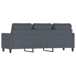 vidaXL Canapea cu 3 locuri, gri închis, 180 cm, material catifea vidaXL Canapea cu 3 locuri, gri închis, 180 cm, material catifea
