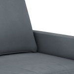 vidaXL Canapea cu 3 locuri, gri închis, 180 cm, material catifea vidaXL Canapea cu 3 locuri, gri închis, 180 cm, material catifea