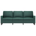 vidaXL Canapea cu 3 locuri, verde închis, 180 cm, catifea vidaXL Canapea cu 3 locuri, verde închis, 180 cm, catifea
