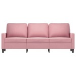 vidaXL Canapea cu 3 locuri, roz, 180 cm, catifea
