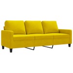 vidaXL Canapea cu 3 locuri, galben, 180 cm, catifea vidaXL Canapea cu 3 locuri, galben, 180 cm, catifea