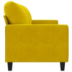 vidaXL Canapea cu 3 locuri, galben, 180 cm, catifea vidaXL Canapea cu 3 locuri, galben, 180 cm, catifea