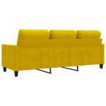 vidaXL Canapea cu 3 locuri, galben, 180 cm, catifea vidaXL Canapea cu 3 locuri, galben, 180 cm, catifea