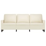 vidaXL Canapea cu 3 locuri, crem, 180 cm, catifea vidaXL Canapea cu 3 locuri, crem, 180 cm, catifea