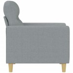 vidaXL Fotoliu canapea, gri deschis, 60 cm, material textil