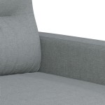 vidaXL Fotoliu canapea, gri deschis, 60 cm, material textil