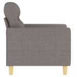 vidaXL Fotoliu canapea, gri taupe, 60 cm, material textil