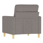 vidaXL Fotoliu canapea, gri taupe, 60 cm, material textil