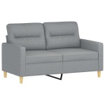 vidaXL Canapea cu 2 locuri, gri deschis, 120 cm, material textil vidaXL Canapea cu 2 locuri, gri deschis, 120 cm, material textil