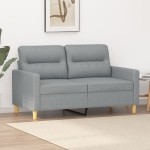vidaXL Canapea cu 2 locuri, gri deschis, 120 cm, material textil vidaXL Canapea cu 2 locuri, gri deschis, 120 cm, material textil