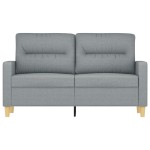 vidaXL Canapea cu 2 locuri, gri deschis, 120 cm, material textil vidaXL Canapea cu 2 locuri, gri deschis, 120 cm, material textil