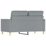 vidaXL Canapea cu 2 locuri, gri deschis, 120 cm, material textil vidaXL Canapea cu 2 locuri, gri deschis, 120 cm, material textil