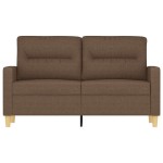 vidaXL Canapea cu 2 locuri, maro, 120 cm, material textil