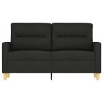 vidaXL Canapea cu 2 locuri, negru, 120 cm, material textil vidaXL Canapea cu 2 locuri, negru, 120 cm, material textil