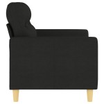 vidaXL Canapea cu 2 locuri, negru, 120 cm, material textil vidaXL Canapea cu 2 locuri, negru, 120 cm, material textil