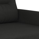 vidaXL Canapea cu 2 locuri, negru, 120 cm, material textil vidaXL Canapea cu 2 locuri, negru, 120 cm, material textil