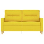 vidaXL Canapea cu 2 locuri, galben deschis, 120 cm, material textil