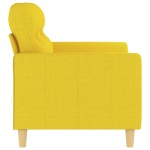 vidaXL Canapea cu 2 locuri, galben deschis, 120 cm, material textil