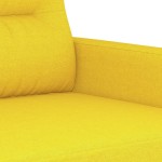 vidaXL Canapea cu 2 locuri, galben deschis, 120 cm, material textil