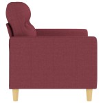 vidaXL Canapea cu 2 locuri, roșu vin, 120 cm, material textil