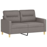 vidaXL Canapea cu 2 locuri, gri taupe, 120 cm, material textil vidaXL Canapea cu 2 locuri, gri taupe, 120 cm, material textil