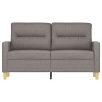 vidaXL Canapea cu 2 locuri, gri taupe, 120 cm, material textil vidaXL Canapea cu 2 locuri, gri taupe, 120 cm, material textil