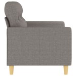 vidaXL Canapea cu 2 locuri, gri taupe, 120 cm, material textil vidaXL Canapea cu 2 locuri, gri taupe, 120 cm, material textil
