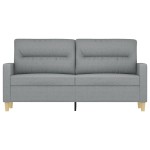vidaXL Canapea cu 2 locuri, gri deschis, 140 cm, material textil vidaXL Canapea cu 2 locuri, gri deschis, 140 cm, material textil